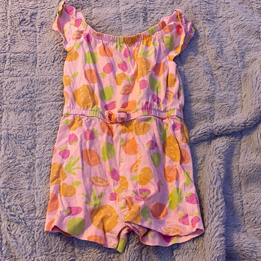 Girls romper with fruit design